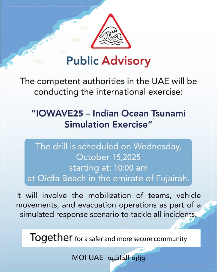 UAE Participates in International Tsunami Simulation Exercise IOWAVE25