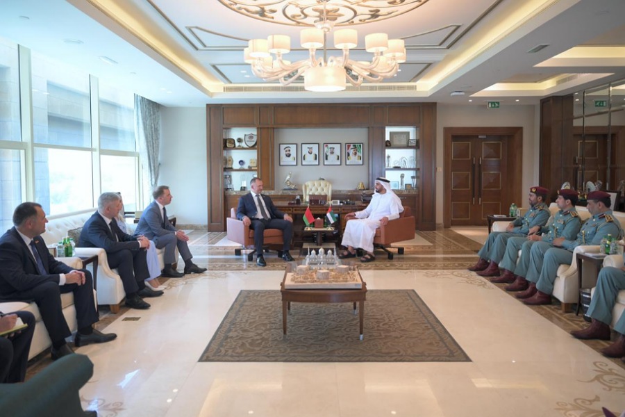 Saif bin Zayed Meets Belarusian Minister of Interior