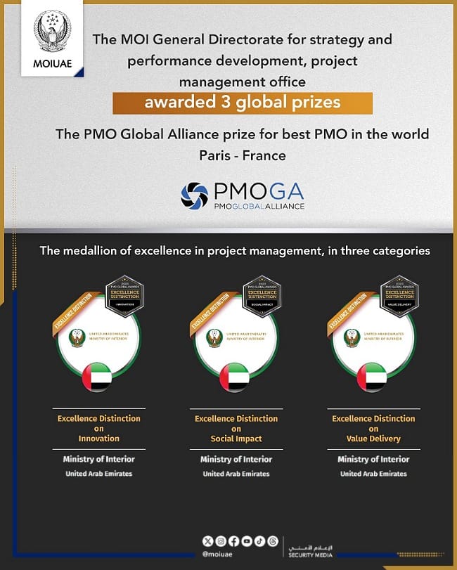 MOI wins three global awards in project management 