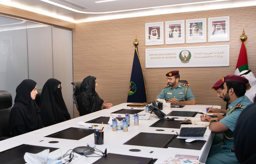 The Office of the Inspector General at the Ministry of Interior receives a delegation from the UAE University