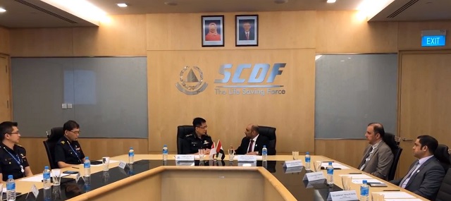 MoI Delegation Discuss Firefighting and Risk Management Cooperation with Singapore’s Civil Defense