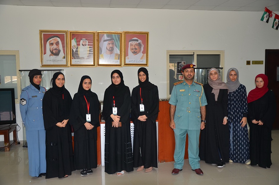 A delegation from the University of Sharjah visited the Crime Scene Village in Ajman