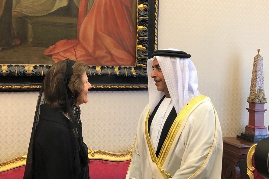Saif bin Zayed Meets Queen Silvia of Sweden in the Vatican