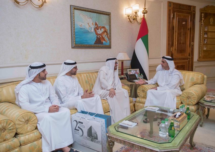 Saif bin Zayed Reviews the Initiative Presented by Khaled Al Suwaidi