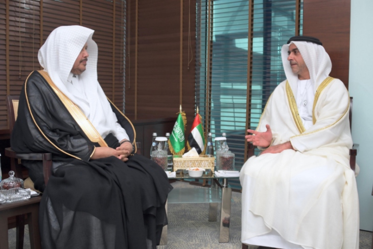Saif bin Zayed Meets with President of the Saudi Shura Council and Guinea Prime Minister