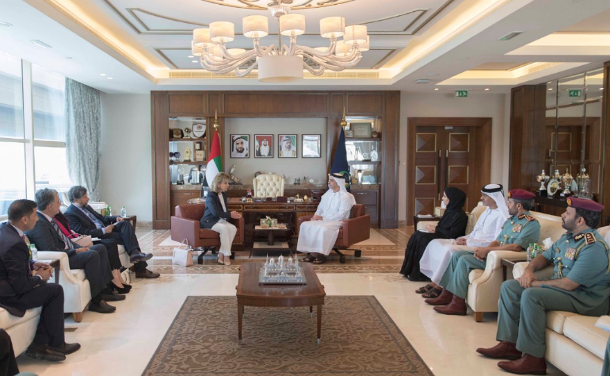 Saif bin Zayed Meets Parliamentary Assembly of the Mediterranean Delegation