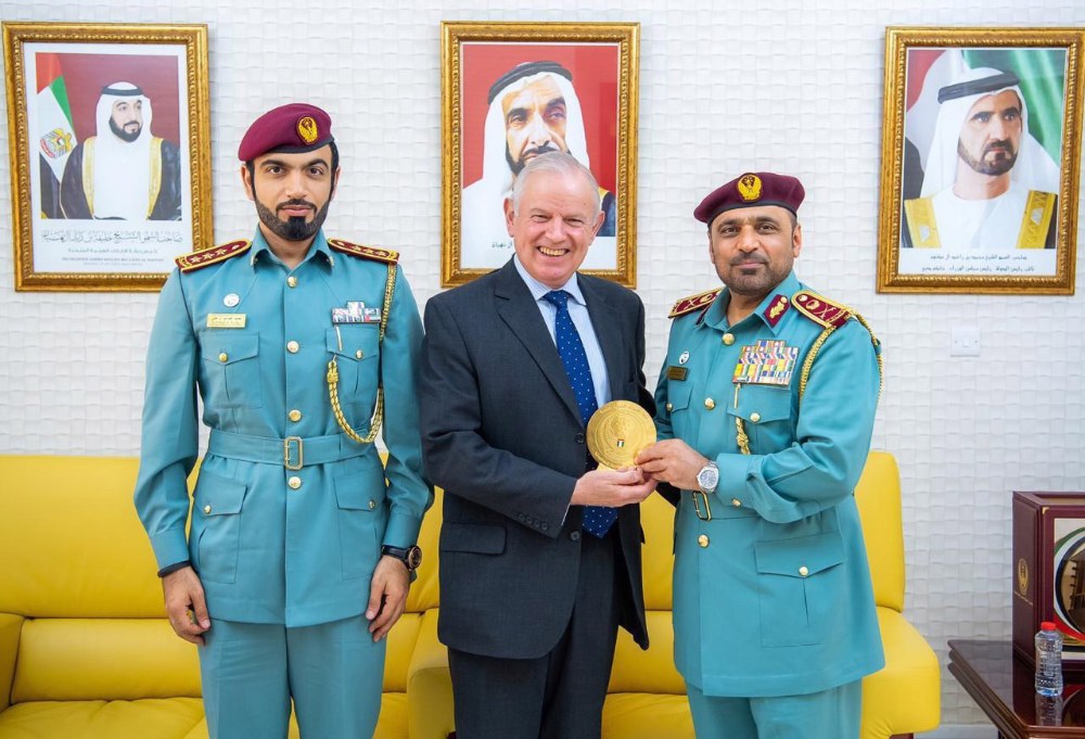 Civil Defense General Commander-in-Chief Receives an Advisor at the British Cabinet