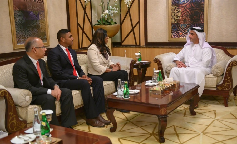 Saif bin Zayed Meets with Maldives Defense Minister