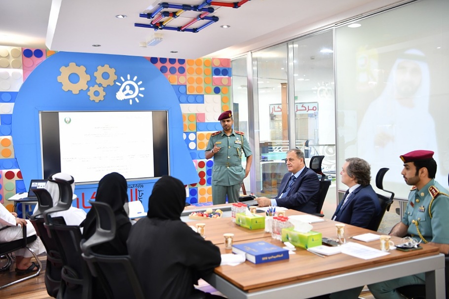 Abu Dhabi Ports Delegation Examines MoI’s Experience in the Field of Innovation