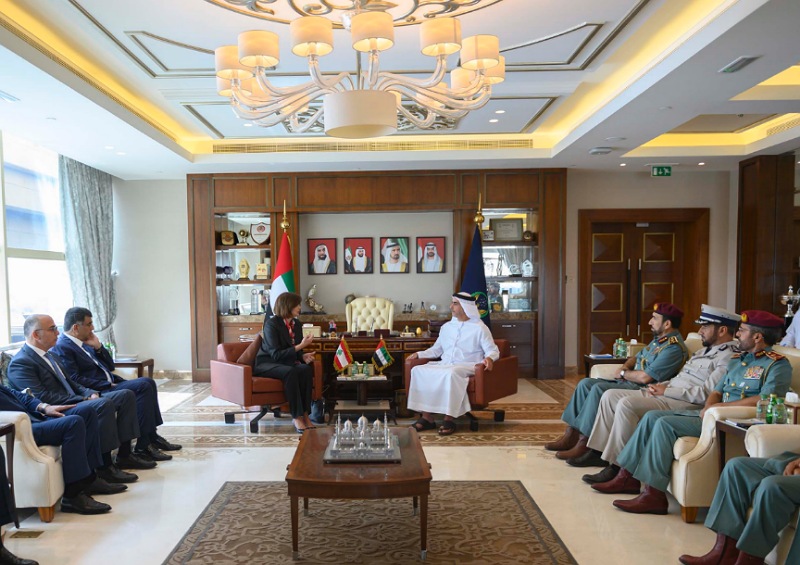 Saif bin Zayed Receives Lebanese Interior Minister