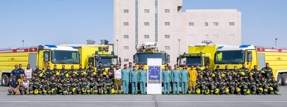 Recruits of the International Course in Firefighting and Rescue Graduate at the Civil Defense Academy