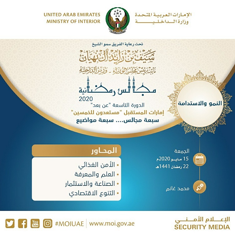 The Sixth Session of the MOI Ramadan Councils Remotely Discusses “Growth and sustainability”