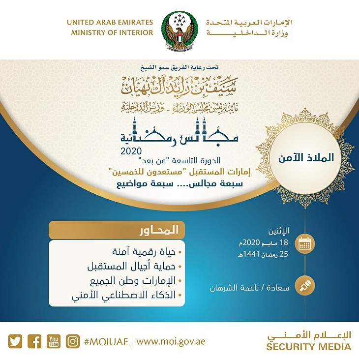 The Seventh Session of the MOI Ramadan Councils Remotely Discusses “The Safe Harbour” 