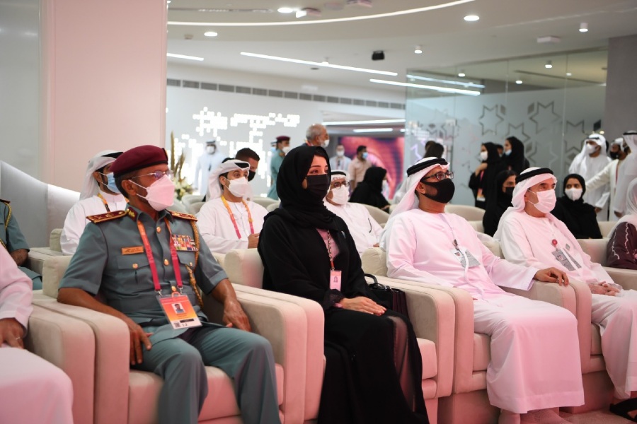 Al Hammadi, Nussaiba and Al Hashemi visit Fazaa Pavilion at Expo