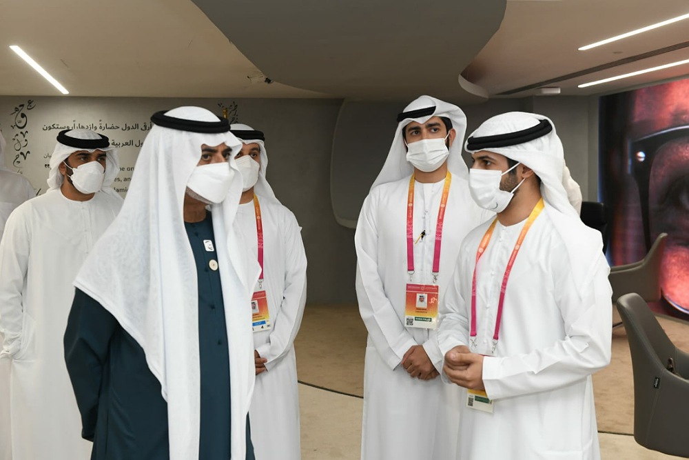 Nahyan bin Mubarak visits the Fazaa pavilion in Expo 2020 Dubai 