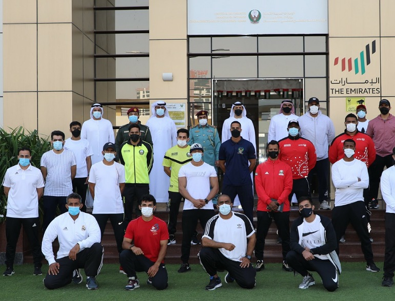 Graduation of two courses for firefighters challenge championship trainers in Ajman and military shooting referees in Sharjah