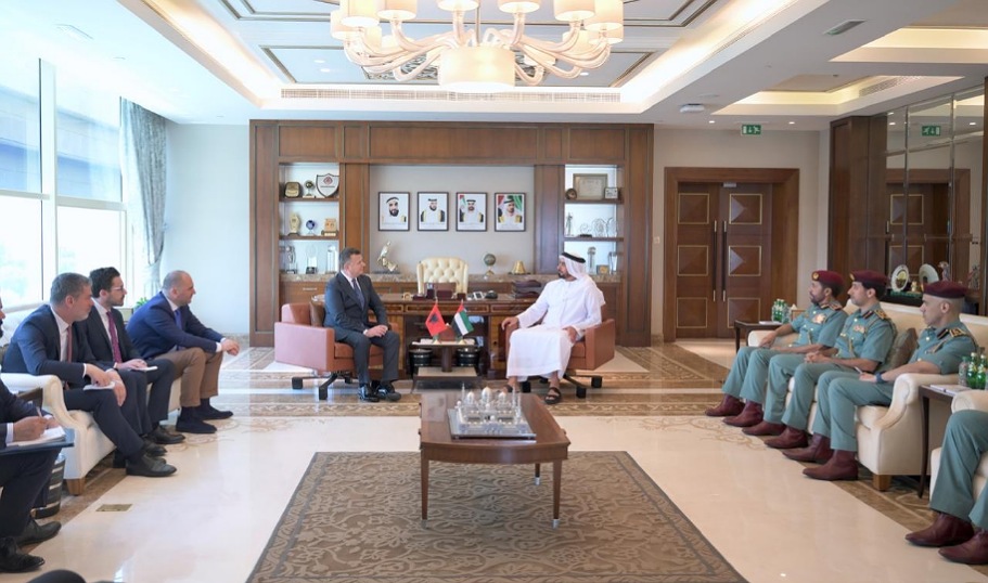 Saif bin Zayed Meets Albanian Minister of Interior
