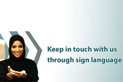 Keep in touch with us through sign language